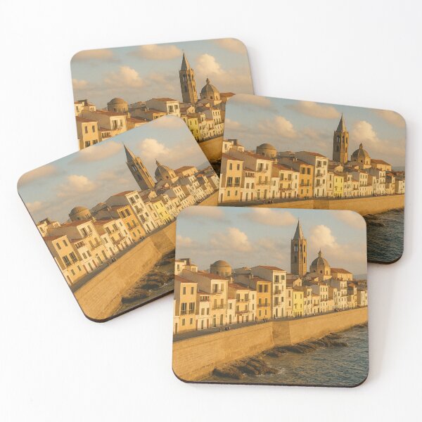 Item preview, Alghero Sardinia Coastal Wall View designed and sold by Places On Earth.