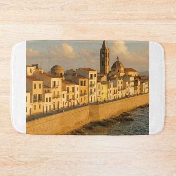 Item preview, Alghero Sardinia Coastal Wall View designed and sold by Places On Earth.
