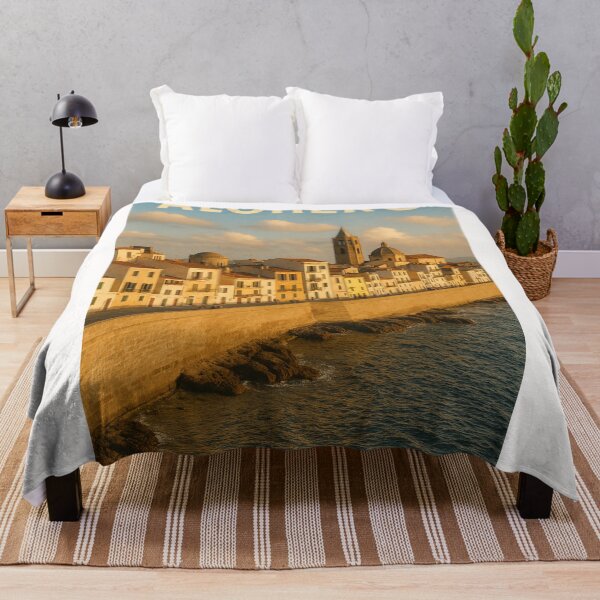 Item preview, Alghero Sardinia Coastal Wall View designed and sold by Places On Earth.
