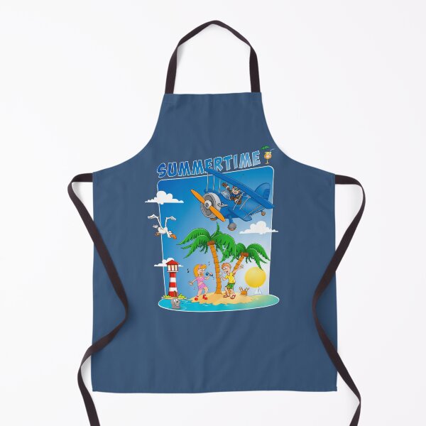 Item preview, Summertime, a boy and a girl singing and dancing on an island with two palm trees. designed and sold by Stef Ringoot, cartoons and illustrations.