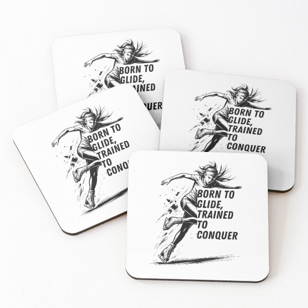 Item preview, Born to Glide, Trained to Conquer – Ice Skater Silhouette Art designed and sold by JenniferCreaArte .
