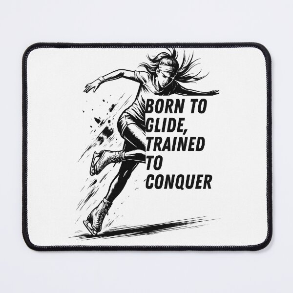 Item preview, Born to Glide, Trained to Conquer – Ice Skater Silhouette Art designed and sold by JenniferCreaArte .