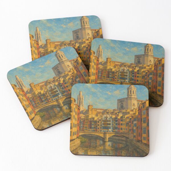 Item preview, Girona Catalonia Riverside View designed and sold by Places On Earth.