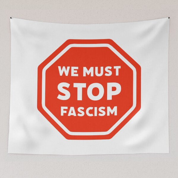 Item preview, We must stop fascism designed and sold by Rachel the Artist .