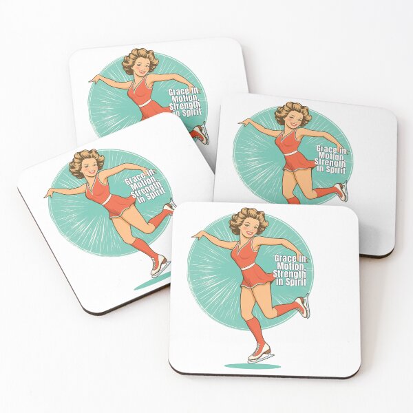 Item preview, Grace in Motion – Vintage Ice Skating Art with Empowering Message designed and sold by JenniferCreaArte .