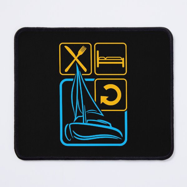 Item preview, Eat Sleep Sail Repeat Daily Logo Symbols Sailing designed and sold by shirt-o-mat.