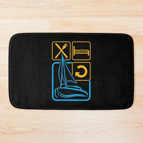 Item preview, Eat Sleep Sail Repeat Daily Logo Symbols Sailing designed and sold by shirt-o-mat.