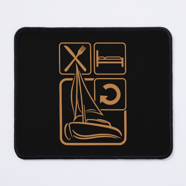 Item preview, Eat Sleep Sail Repeat Daily Logo Symbols Sailing designed and sold by shirt-o-mat.