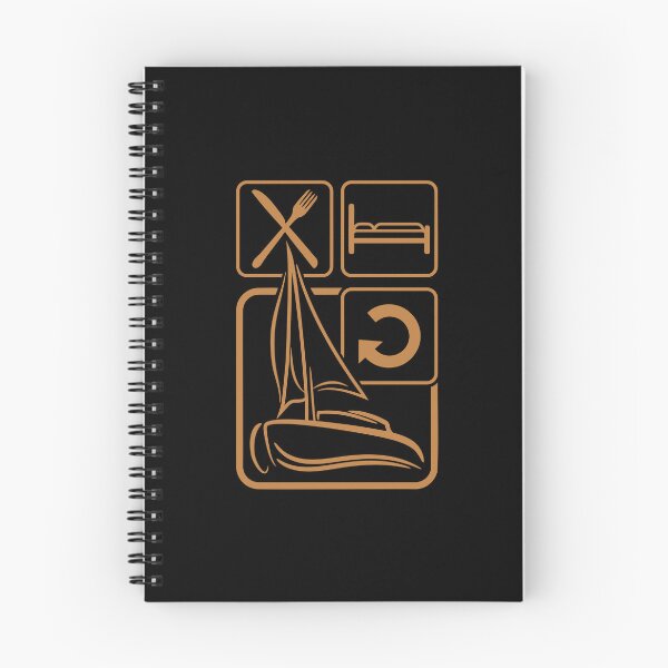 Item preview, Eat Sleep Sail Repeat Daily Logo Symbols Sailing designed and sold by shirt-o-mat.