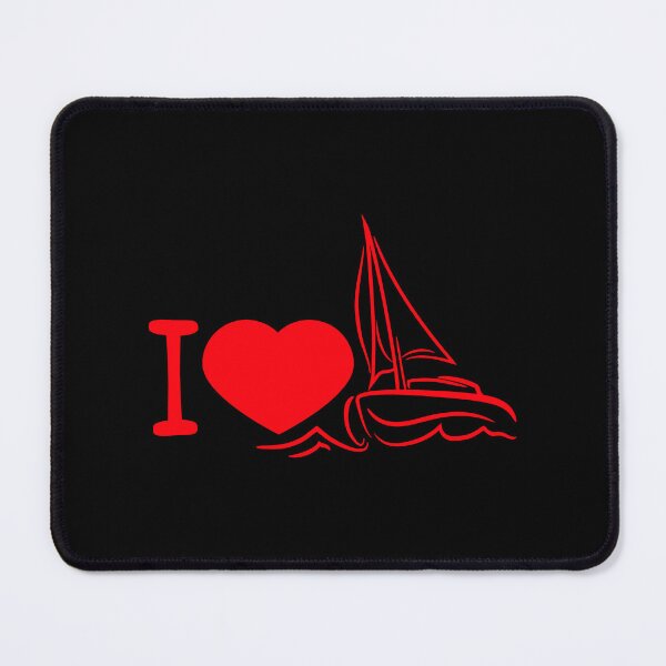 Item preview, I Love Sailing Boat Sail Heart Symbol Crew Logo designed and sold by shirt-o-mat.