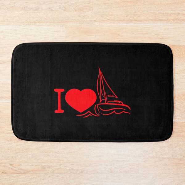 Item preview, I Love Sailing Boat Sail Heart Symbol Crew Logo designed and sold by shirt-o-mat.