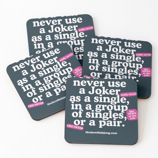 Item preview, You can never use a Joker as a single, in a group of singles, or a pair. designed and sold by ModernMahjong.