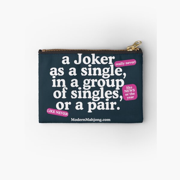 Item preview, You can never use a Joker as a single, in a group of singles, or a pair. designed and sold by ModernMahjong.