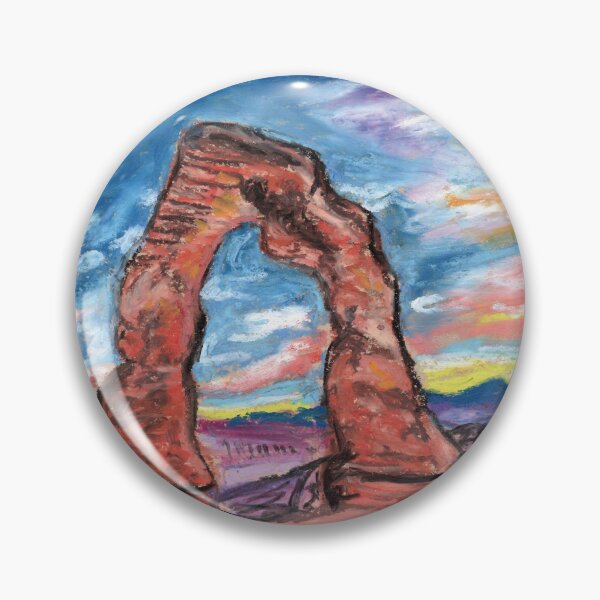 Item preview, Pintura al óleo pastel del Parque Nacional Arches, Utah designed and sold by SomeChicksArt.