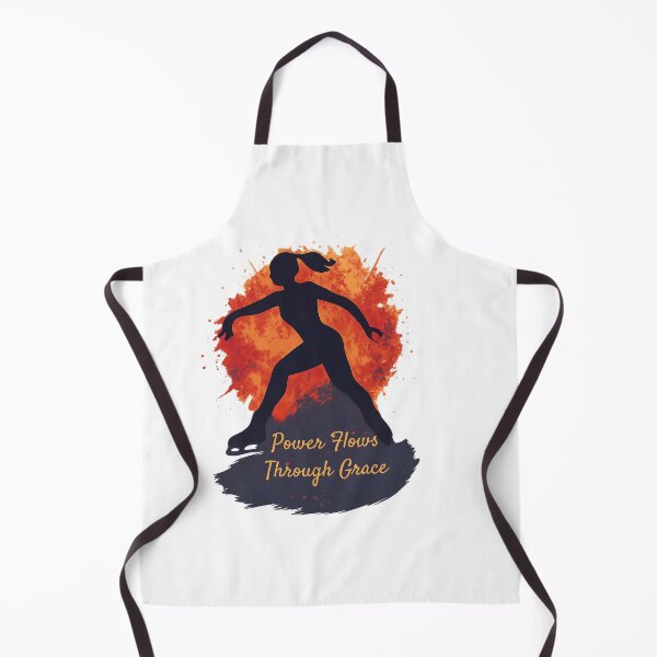Item preview, Power Flows Through Grace – Bold Ice Skating Silhouette Art designed and sold by JenniferCreaArte .