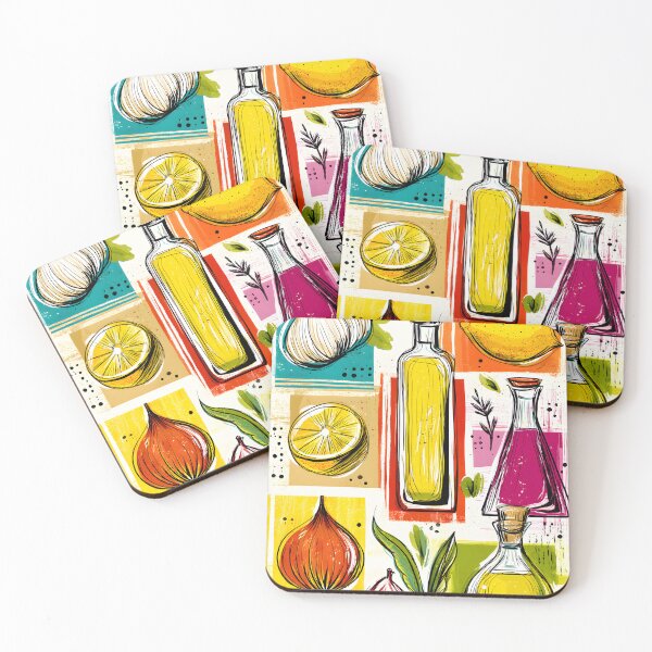 Item preview, Flavorful Ingredients in Motion - A Vibrant Celebration of Culinary Essentials designed and sold by OlfactoART Studio.