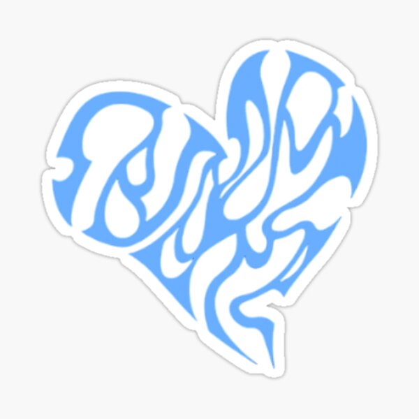 Item preview, blue heart sticker  designed and sold by GabbyXxc.