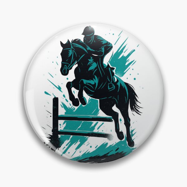 Item preview, Equestrian Jump – Dynamic Horse and Rider Silhouette designed and sold by JenniferCreaArte .