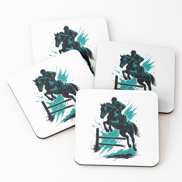 Item preview, Equestrian Jump – Dynamic Horse and Rider Silhouette designed and sold by JenniferCreaArte .
