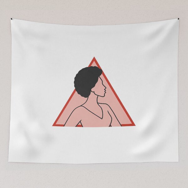 Item preview, Modern Delta Sigma Theta - Profile in Red Triangle – Empowerment Art designed and sold by summer-loving.