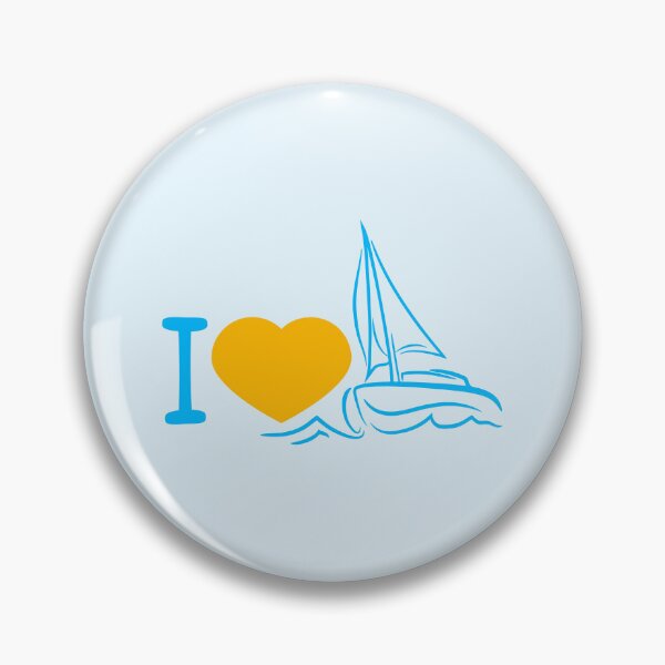 Item preview, I Love Sailing Boat Sail Heart Symbol Crew Logo designed and sold by shirt-o-mat.