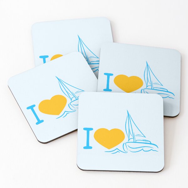 Item preview, I Love Sailing Boat Sail Heart Symbol Crew Logo designed and sold by shirt-o-mat.