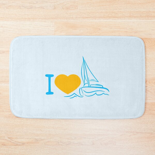 Item preview, I Love Sailing Boat Sail Heart Symbol Crew Logo designed and sold by shirt-o-mat.
