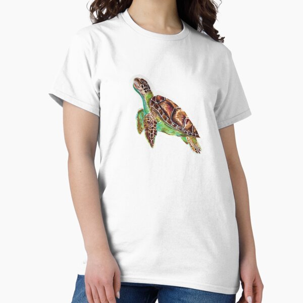 Item preview, Green Colorful Sea Turtle designed and sold by SomeChicksArt.