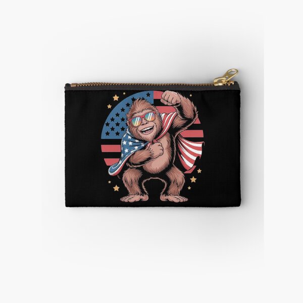 Item preview, Patriotic Bigfoot American Flag Funny Retro 4th of July Design designed and sold by love3617.