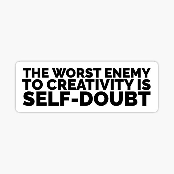 Item preview, Sylvia Plath quote - the worst enemy to creativity is self doubt designed and sold by savantdesigns.