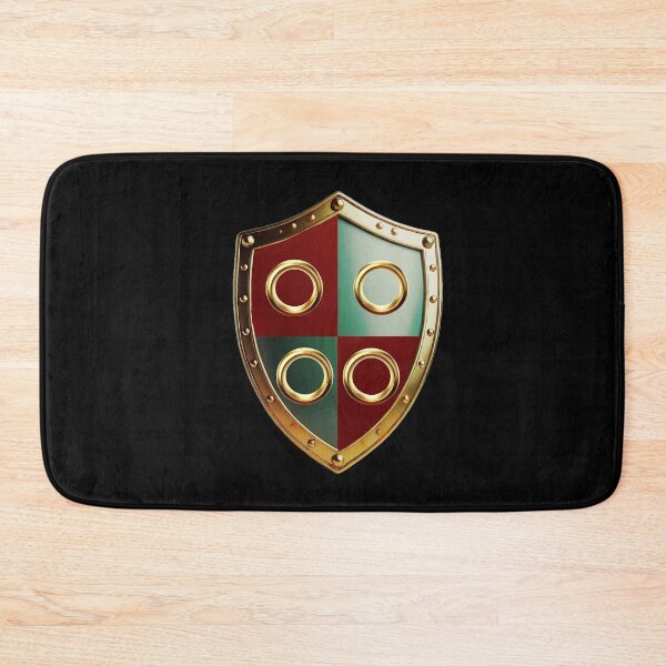 Item preview, Cox Shield Golden Rings on Bold Red and Green Quartered Armor designed and sold by Highlandkings.