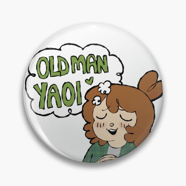 Item preview, Old man yaoi sticker thinking  designed and sold by Rowbiealien.