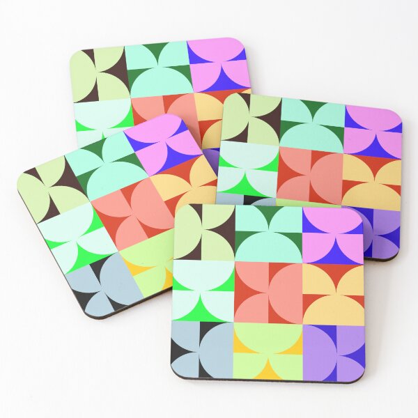 Item preview, Vibrant Interconnected Shapes Pattern from Semicircles - Modern designed and sold by SvitlanaSolo.
