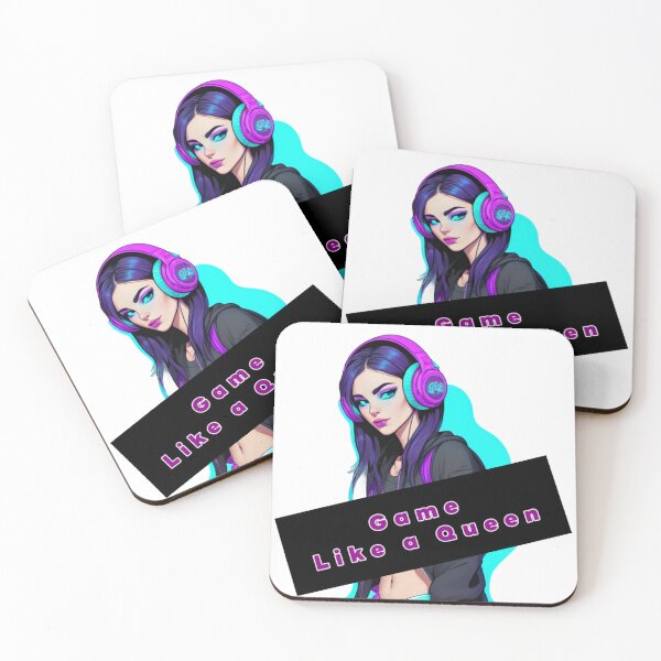 Item preview, Confident Female Gamer with Headset – Neon designed and sold by N2ODesign.