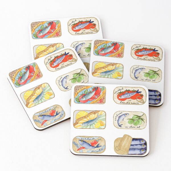 Item preview, Tins of Sardines Sticker Pack x 6 designed and sold by andrebalest.art.