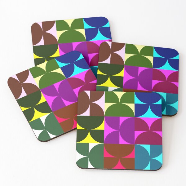 Item preview, Vibrant Interconnected Shapes Pattern from Semicircles - Retro designed and sold by SvitlanaSolo.
