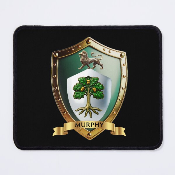 Item preview, Murphy Family Shield Oak Tree and Noble Lion with Proud Name Banner designed and sold by Highlandkings.