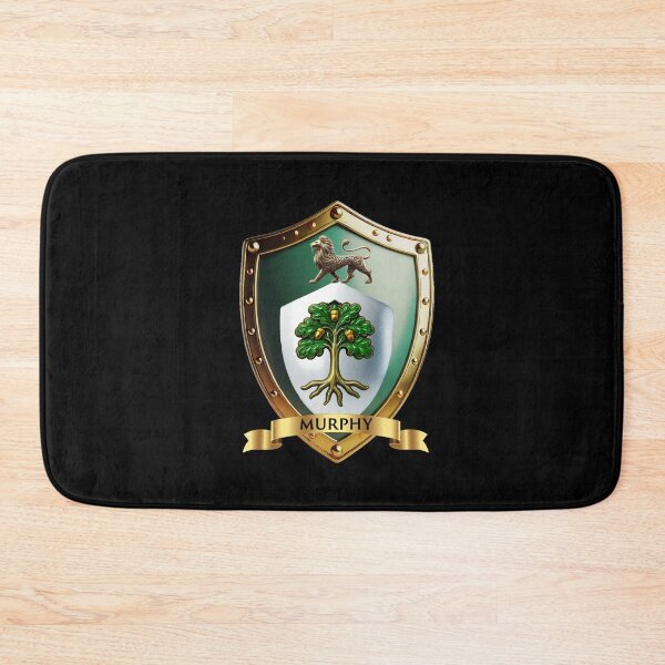 Item preview, Murphy Family Shield Oak Tree and Noble Lion with Proud Name Banner designed and sold by Highlandkings.