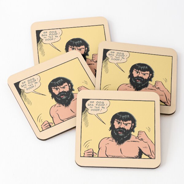 Item preview, Stone Age Caveman Gibberish Vintage Style Cro-Magnon Pop Art Neanderthal Graphic designed and sold by wmxdesign.