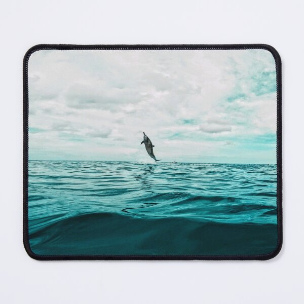 Item preview, Spinner dolphin leaping out of the water at Waimea Bay designed and sold by Hawaii Wildlife & Landscape Prints.