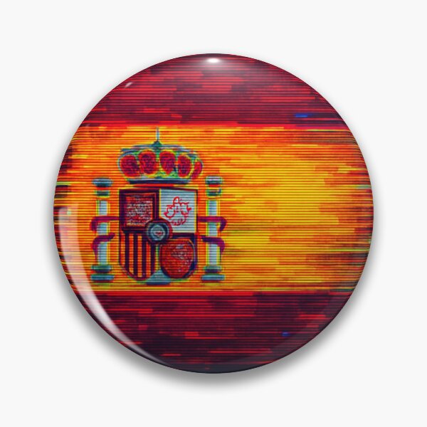 Item preview, Spain Flag Glitch – Neon Pixel Distortion designed and sold by PrometheusStyle.