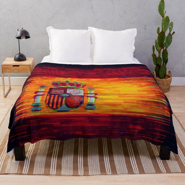Item preview, Spain Flag Glitch – Neon Pixel Distortion designed and sold by PrometheusStyle.
