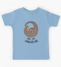 Speichern Sie die Pangolins - Pangolin zusammengerollt Kinder T-Shirt