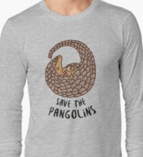 Speichern Sie die Pangolins - Pangolin zusammengerollt Langarmshirt