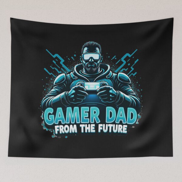 Item preview, Gamer Dad from the Future: Futuristic Armor Sci Fi Gaming Art designed and sold by elynne9.
