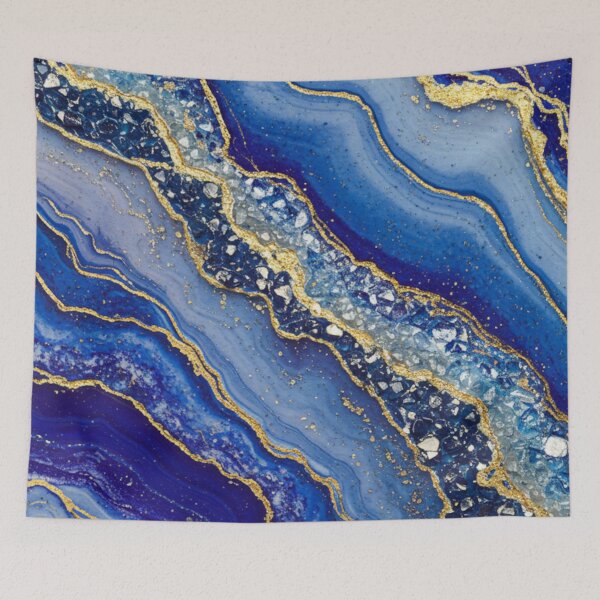 Item preview, Cobalt Crystalline Waves designed and sold by GemShimmerCo.