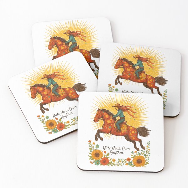 Item preview, Ride Your Own Rhythm – Boho Western Horse Art designed and sold by JenniferCreaArte .