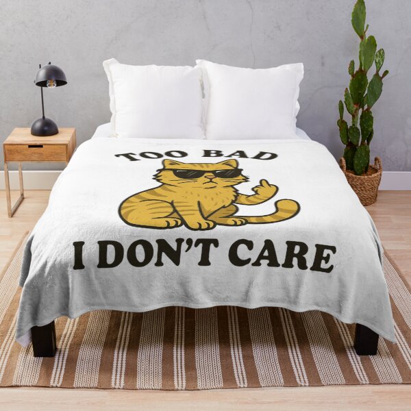 Item preview, Cheeky cat with sunglasses – “Too Bad I Don’t Care” design designed and sold by KnlDsgn.