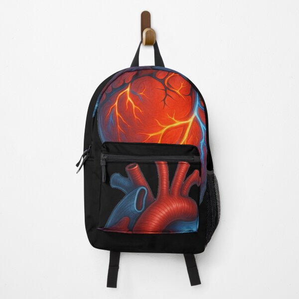 Item preview, Vivid Anatomical Heart Art – Glowing Veins Medical Illustration designed and sold by medicalzone.