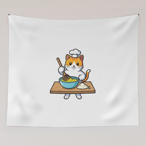 Item preview, Cat Baker | Cute Cartoon Baking Cat with Sweet Treats and Whiskers designed and sold by HighrockDesigns.